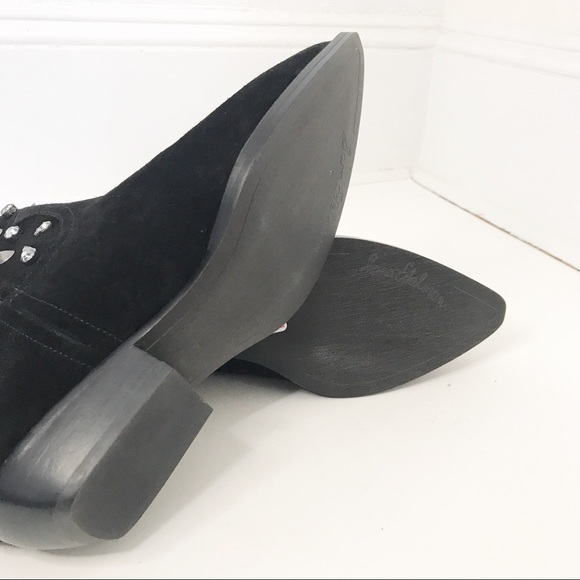 NWOT Sam Edelman Avril Studded Black Suede Booties Womens sz 8 Western Boot Boho - Picture 7 of 8